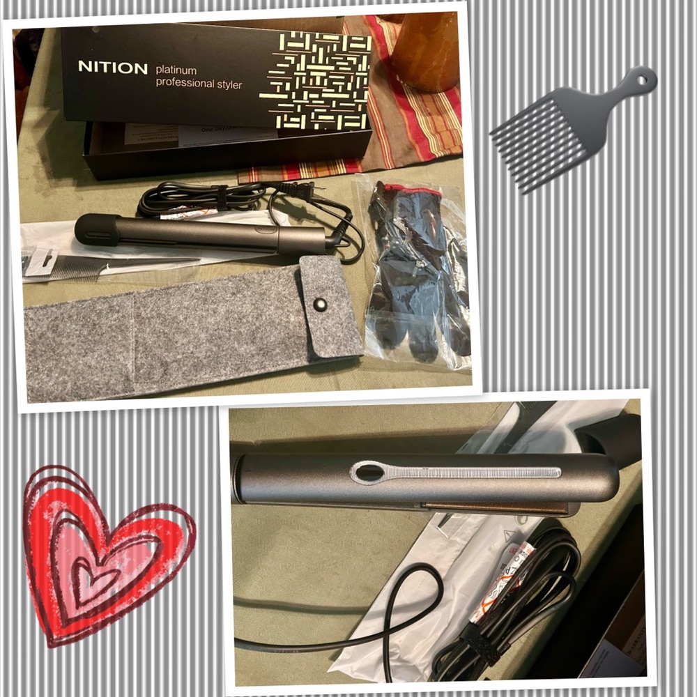 NEW Nition Platinum Professional Styler Flat Iron